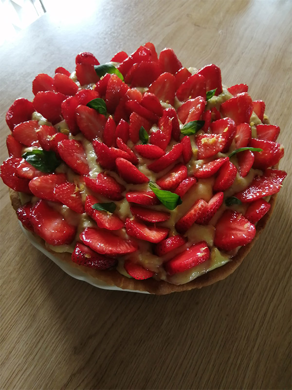 Recette tarte citron fraises basilic